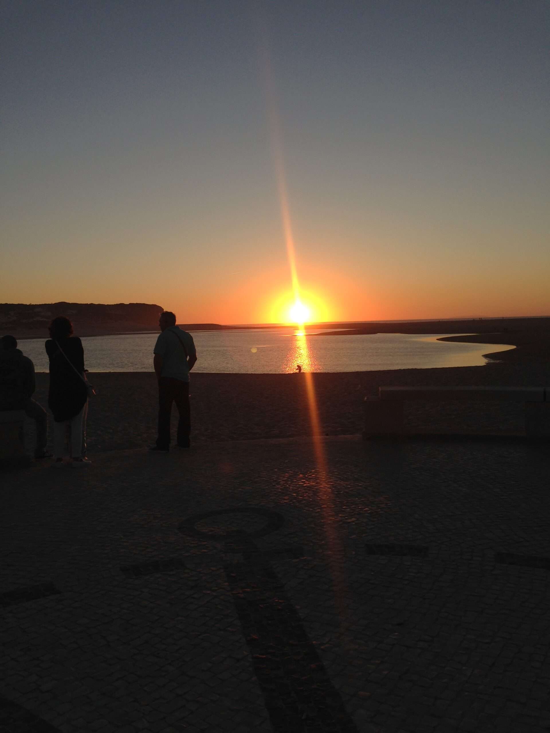 Sunset over ocean and beach