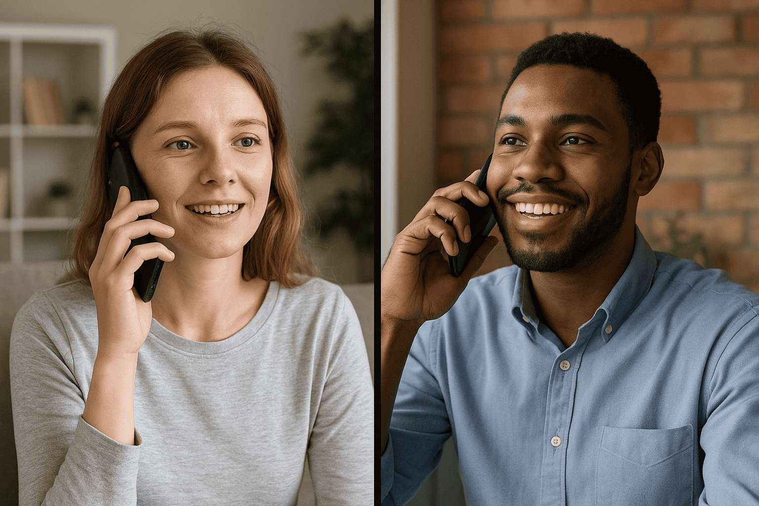 Therapist and client on phone