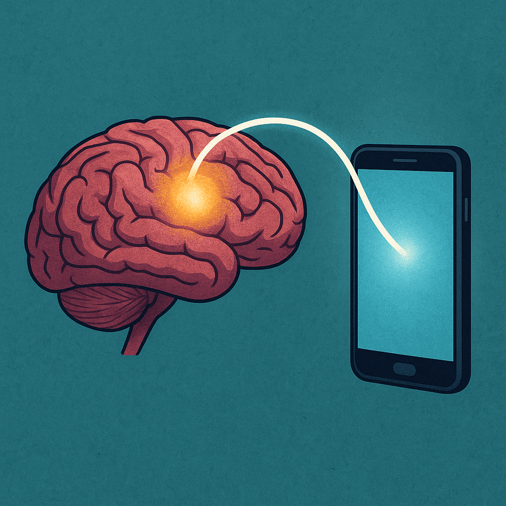 Brain and mobile phone. Phone Dependence. 