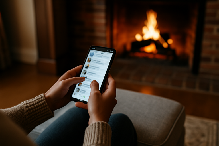 Mobile phone, open fire, phone dependence